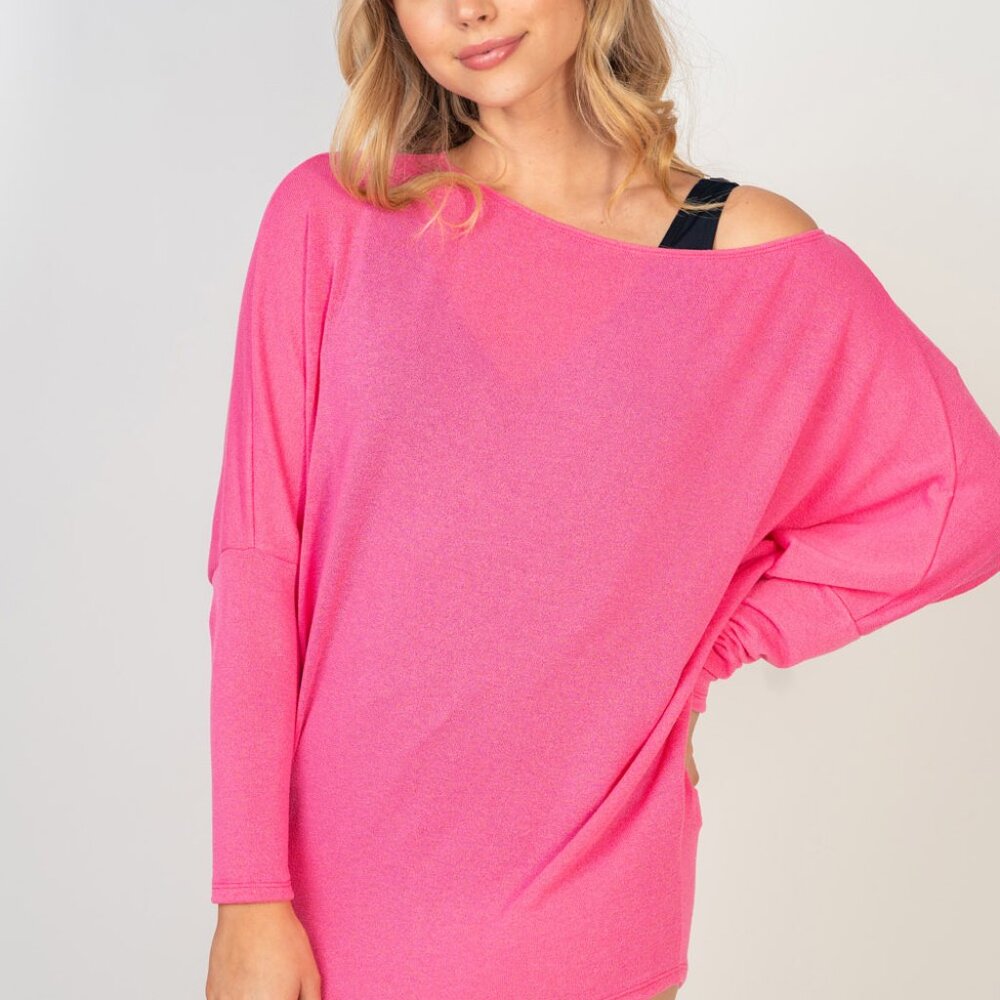 BARBIE PINK SHRUG TOP (PLUS SIZE)
